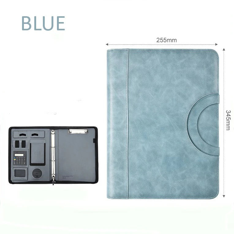 Multifunctional Leather A4 File Folder