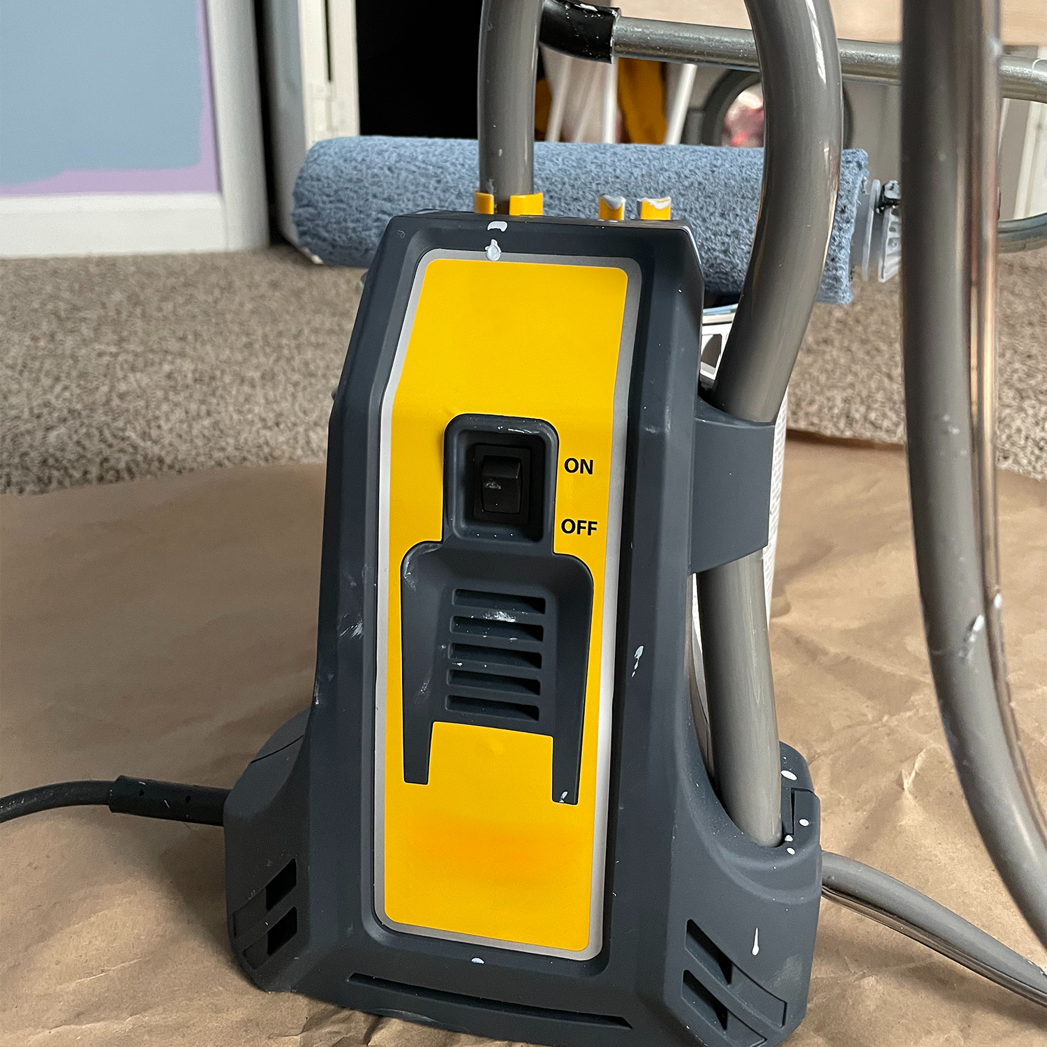 Electric Roller Paint System with Adjustable Handle