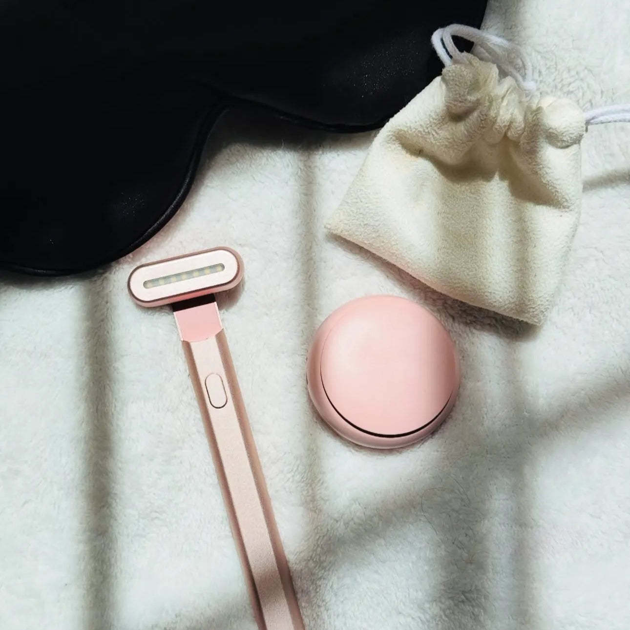 4-in-1 Red Light Therapy Beauty Wand – Facial Massager with Galvanic Current & Warm Care