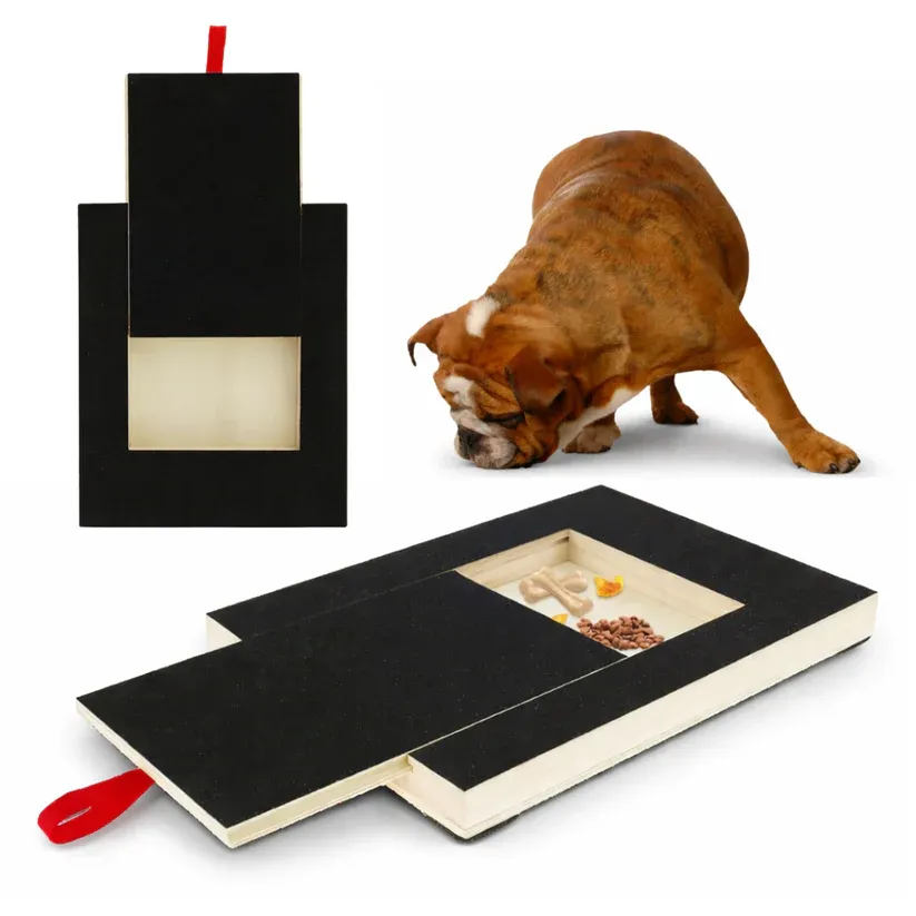 Wooden Dog Scratching Board with Extendable Sandpaper Nail File