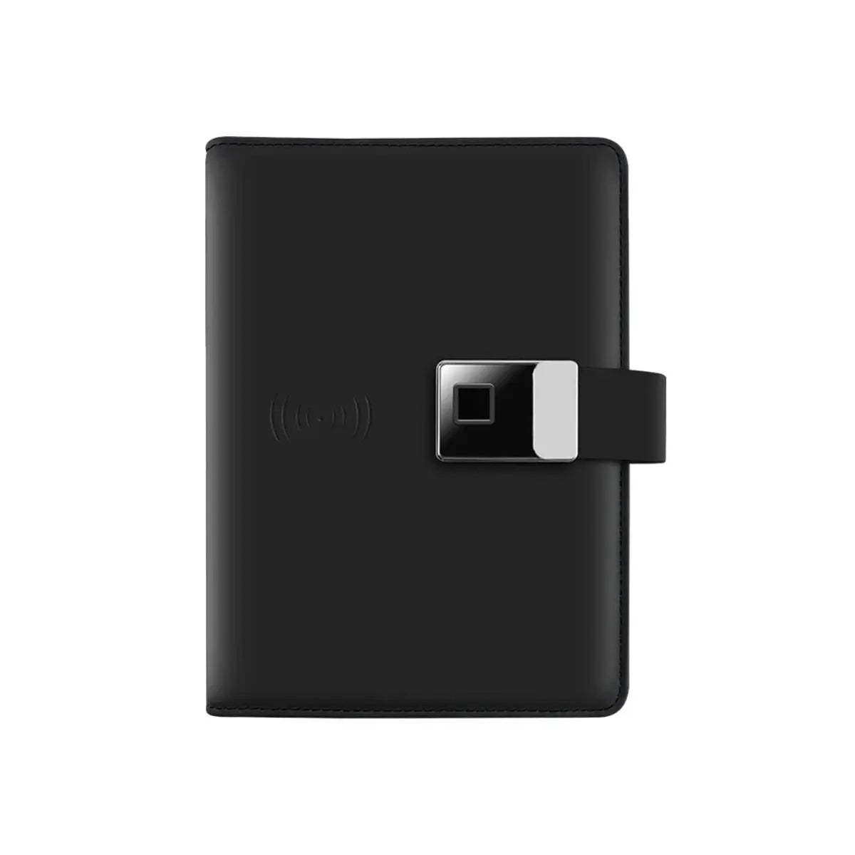 Smart Fingerprint Lock A5 Notebook, USB Charging Leather Journal, for Business Meeting Records Loose-leaf Notepad