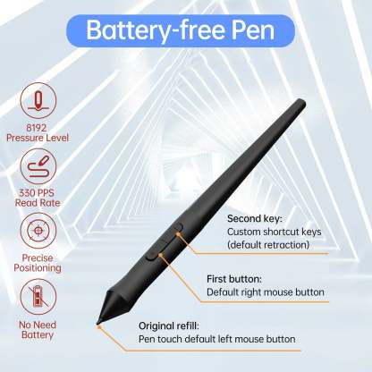 Ultra-Slim Graphic Drawing Tablet with Customizable Hotkeys