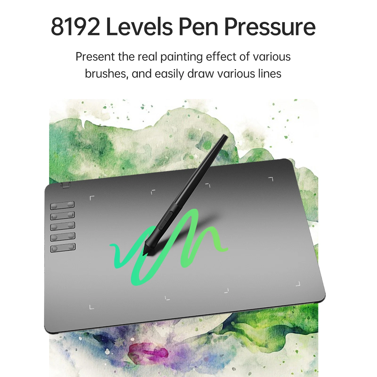 Ultra-Slim Graphic Drawing Tablet with Customizable Hotkeys