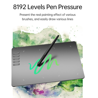 Ultra-Slim Graphic Drawing Tablet with Customizable Hotkeys