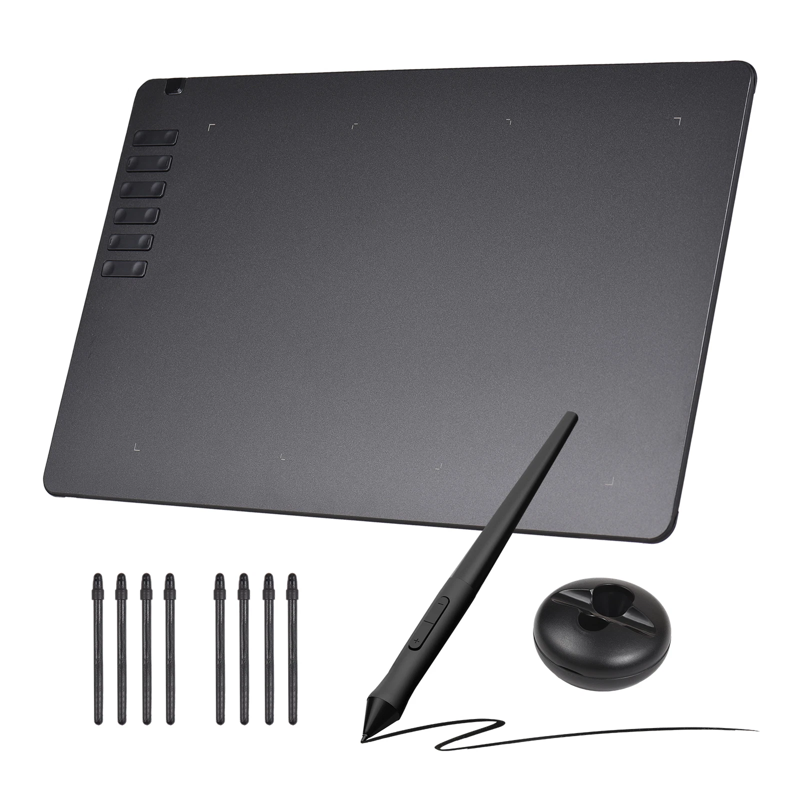 Ultra-Slim Graphic Drawing Tablet with Customizable Hotkeys