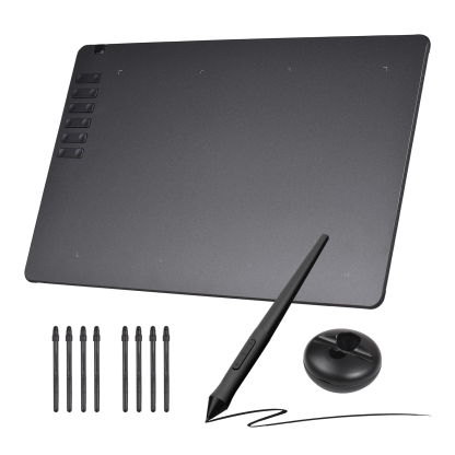 Ultra-Slim Graphic Drawing Tablet with Customizable Hotkeys
