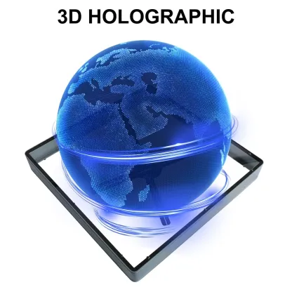 3D Holographic Projector LED Hologram Fan with Protective Cover