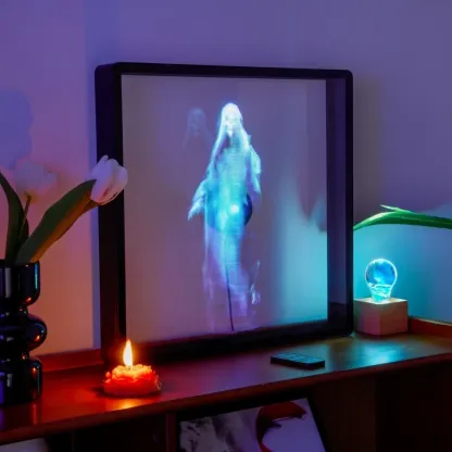 3D Holographic Projector LED Hologram Fan with Protective Cover