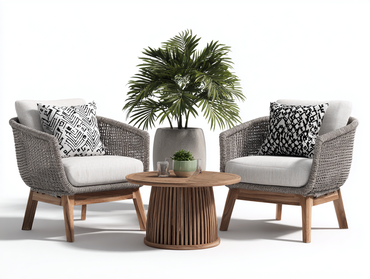 Divano da esterno in rattan 160x80x75 cm - grigio-legno naturale - design moderno per giardino-Airyive