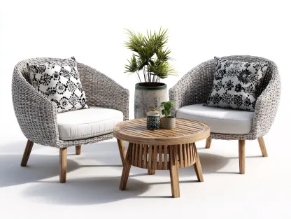 Divano da esterno in rattan con tavolino 70x70x40 cm - grigio-legno - design moderno-Airyive