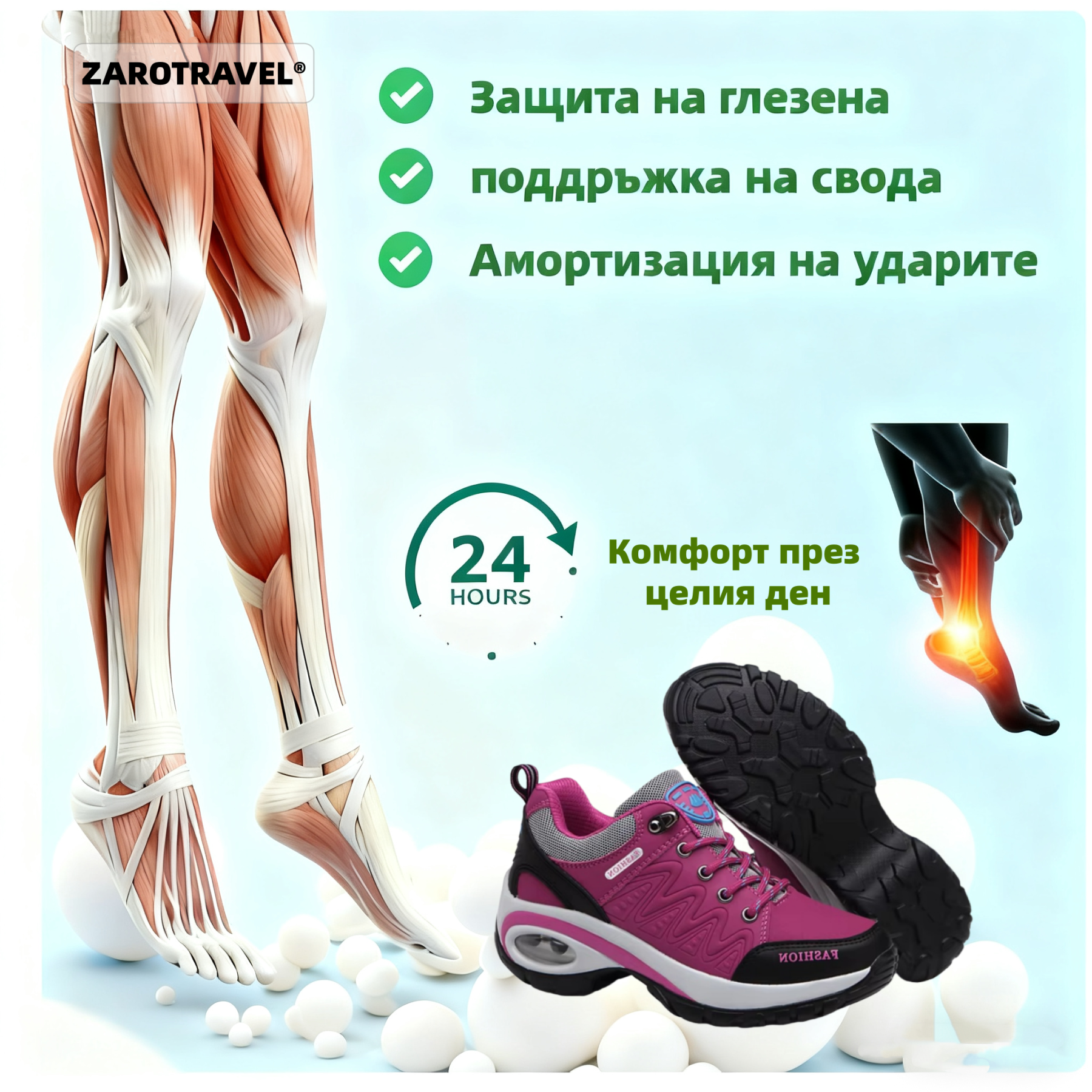 (🔥60% отстъпка днес - не пропускайте!) ⏰Ергономично проектирани - меки и удобни ортопедични спортни обувки✅ (подпора на свода + въздушно омекотяване за по-лесно ходене)