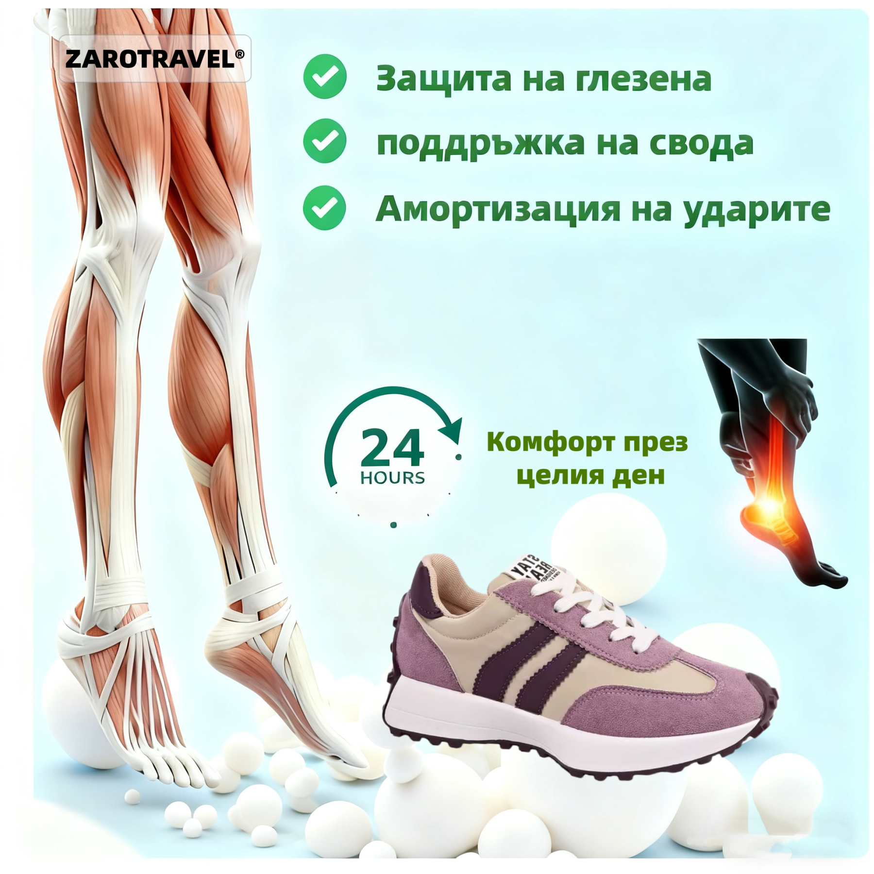 (🔥60% отстъпка днес - не пропускайте!) ⏰Ергономично проектирани - меки и удобни ортопедични спортни обувки✅ (подпора на свода + въздушно омекотяване за по-лесно ходене)