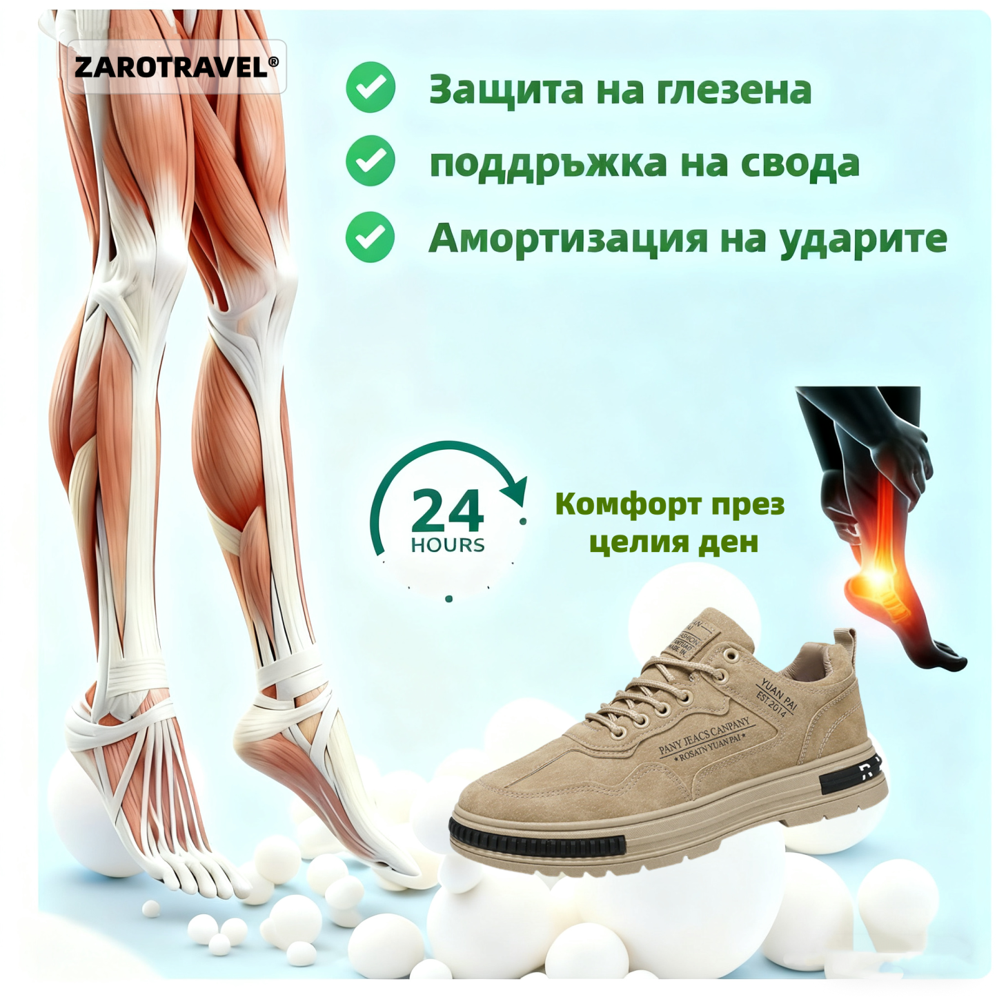 (🔥60% отстъпка днес - не пропускайте!)⏰Ергономично проектирани - меки и удобни ортопедични спортни обувки (поддръжката на свода улеснява ходенето)