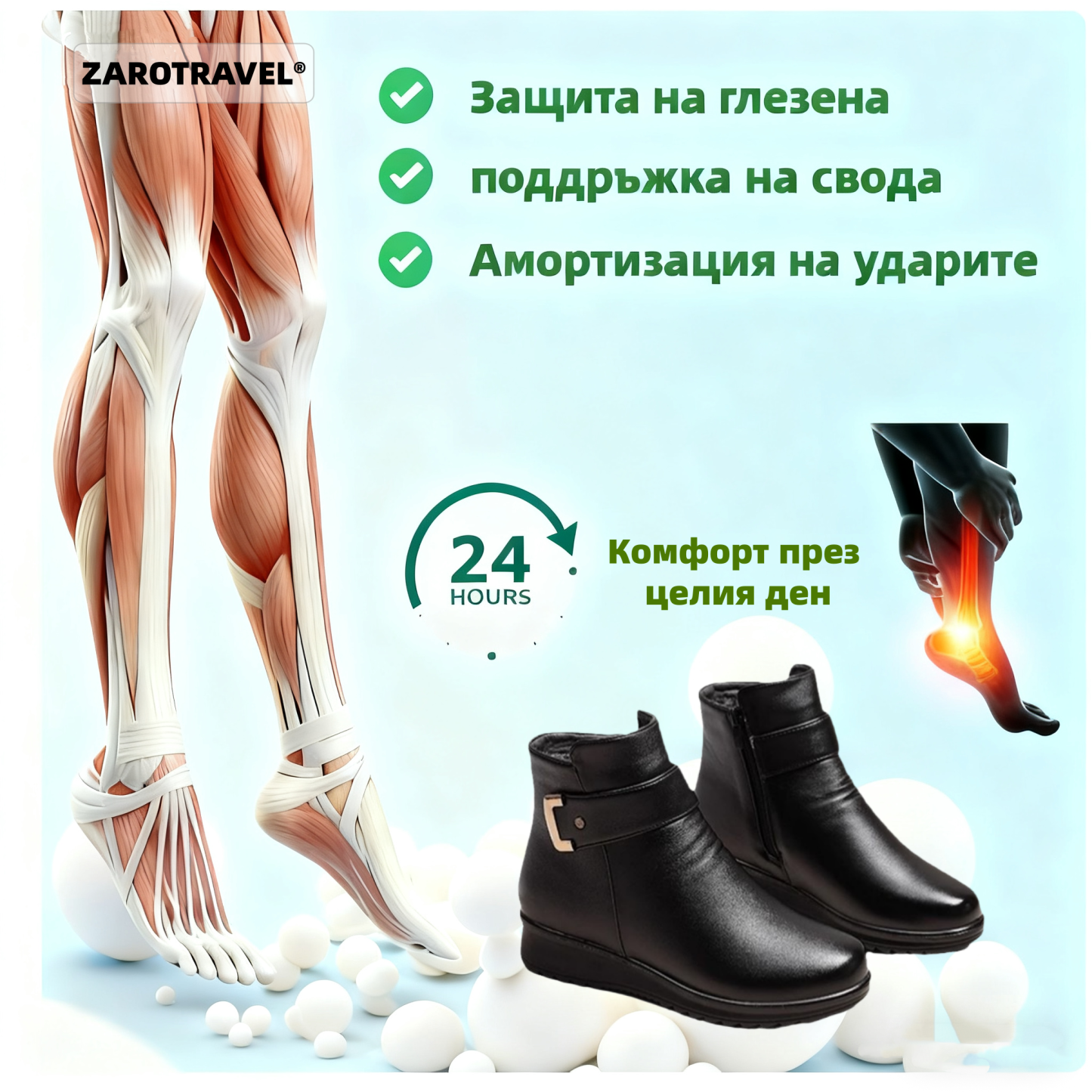 (🔥60% отстъпка днес - не пропускайте!)⏰ - Меки и удобни винтидж кожени ботуши (с опора за свода - улесняват ходенето)