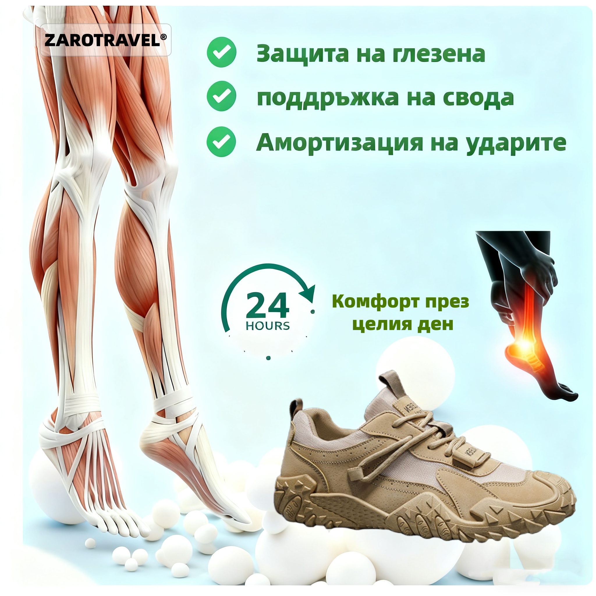 (🔥60% отстъпка днес - не пропускайте) ⏰Ергономични - Меки и удобни ортопедични маратонки✅(подпора на свода, опора при ходене)