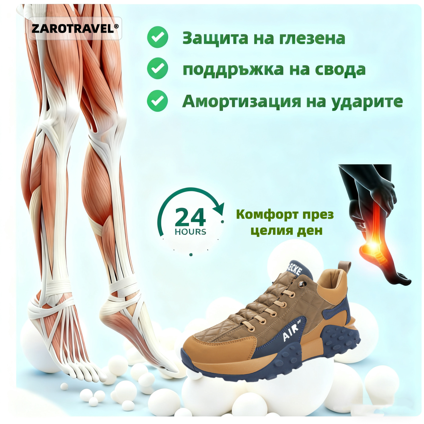 (🔥40% отстъпка днес - не пропускайте!) ⏰Ергономични - Меки и удобни ортопедични спортни обувки (подкрепа на свода, облекчава дискомфорта)