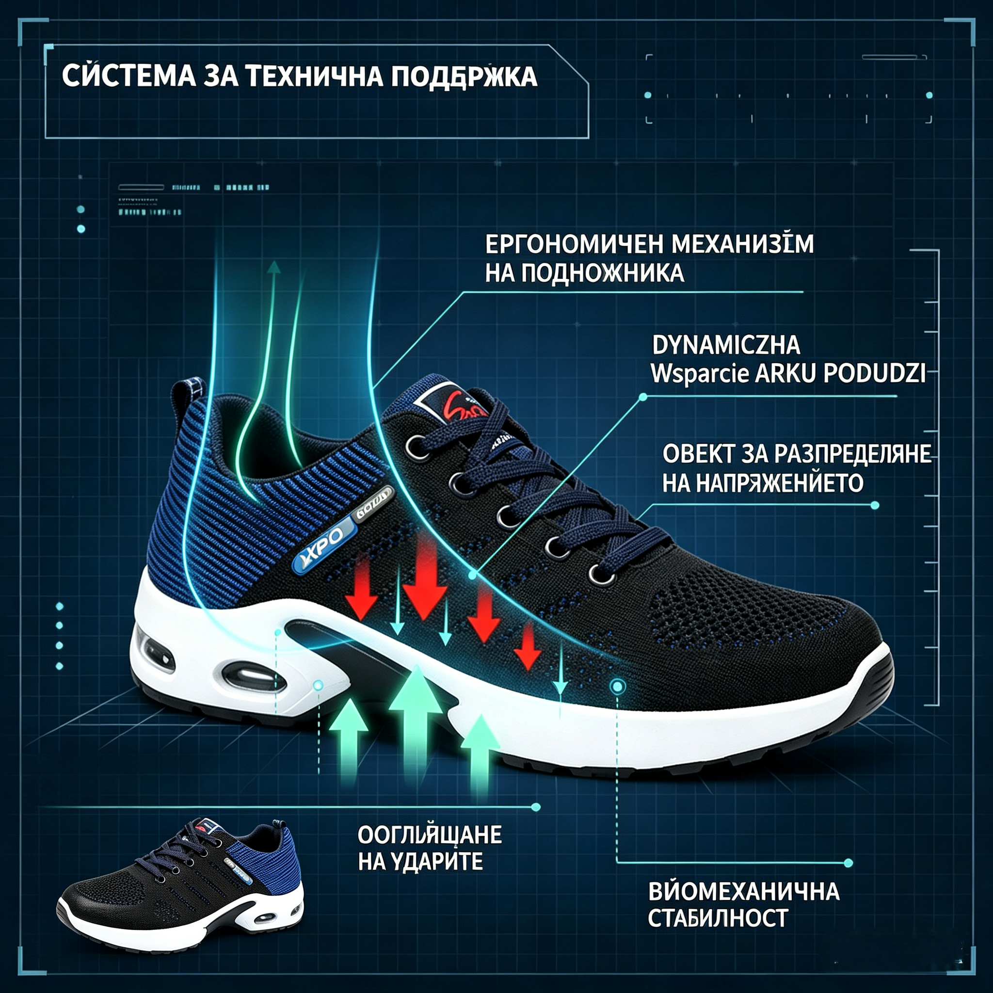 (🔥60% отстъпка днес - не пропускайте!) ⏰PANCALLS® - Меки и удобни ортопедични спортни обувки с въздушно омекотяване ✅ (подпора на свода, облекчава дискомфорта)