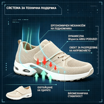 (🔥60% отстъпка днес - не пропускайте!) Дамски ортопедични обувки за ходене PANCALLS® (обувки за диабетно стъпало) ✅ Кажете сбогом на болката в краката и се насладете на комфорт през целия ден!