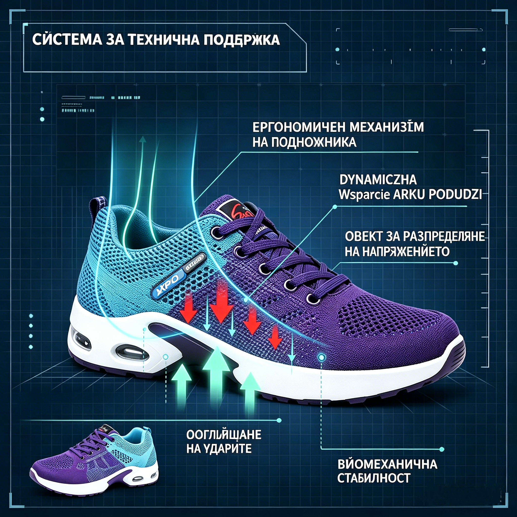 (🔥60% отстъпка днес - не пропускайте!) ⏰PANCALLS® - Меки и удобни ортопедични спортни обувки с въздушно омекотяване ✅ (подпора на свода, облекчава дискомфорта)