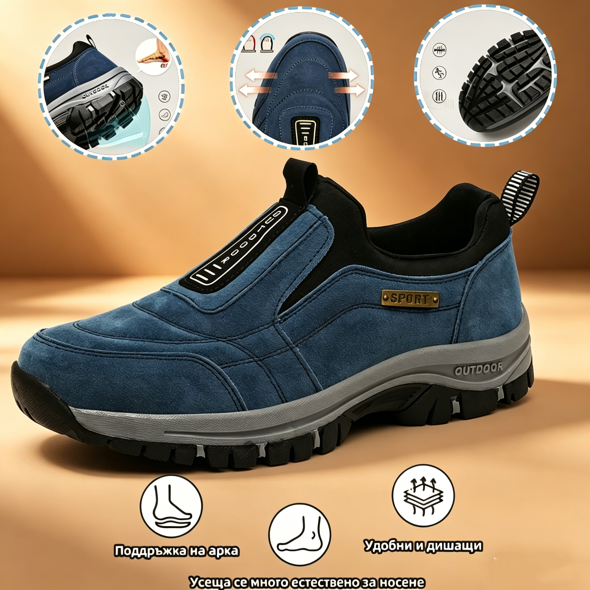 🎁 Ограничена по време 60% отстъпка 🔥 Мъжки ортопедични обувки за ходене PANCALLS® — Ръчно шита лосова кожа ✅ Кажете сбогом на болката в краката и се насладете на комфорт през целия ден!