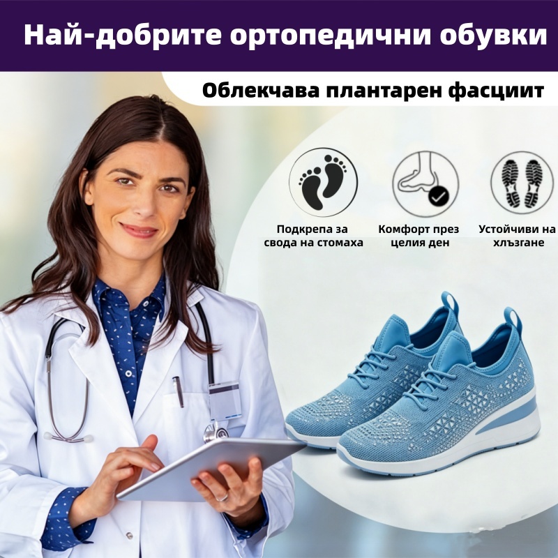 (🔥60% отстъпка днес - не пропускайте!) ⏰PANCALLS® - Меки и удобни ортопедични спортни обувки с въздушно омекотяване ✅ Кажете сбогом на болката в краката и се насладете на комфорт през целия ден!