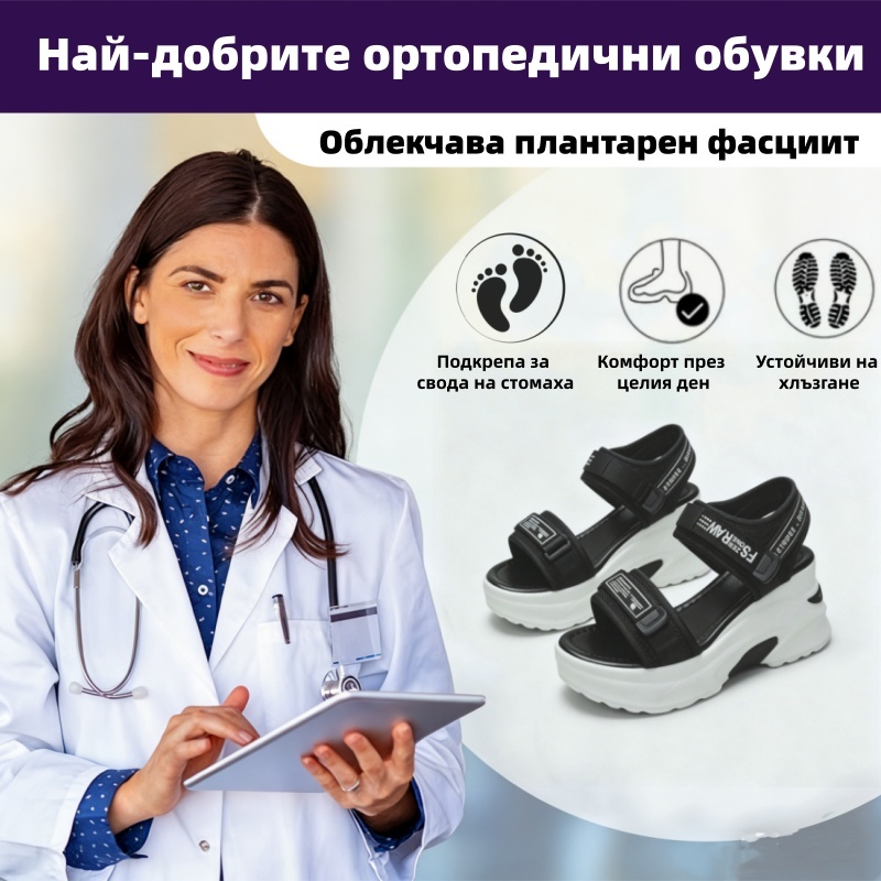 【⏰60% отстъпка днес - Не пропускайте!】2026 Нови удобни сандали✅ Дизайн с широки пръсти + регулиране с велкро + здрава неплъзгаща се подметка + 🔴Многоточкова опора за свода