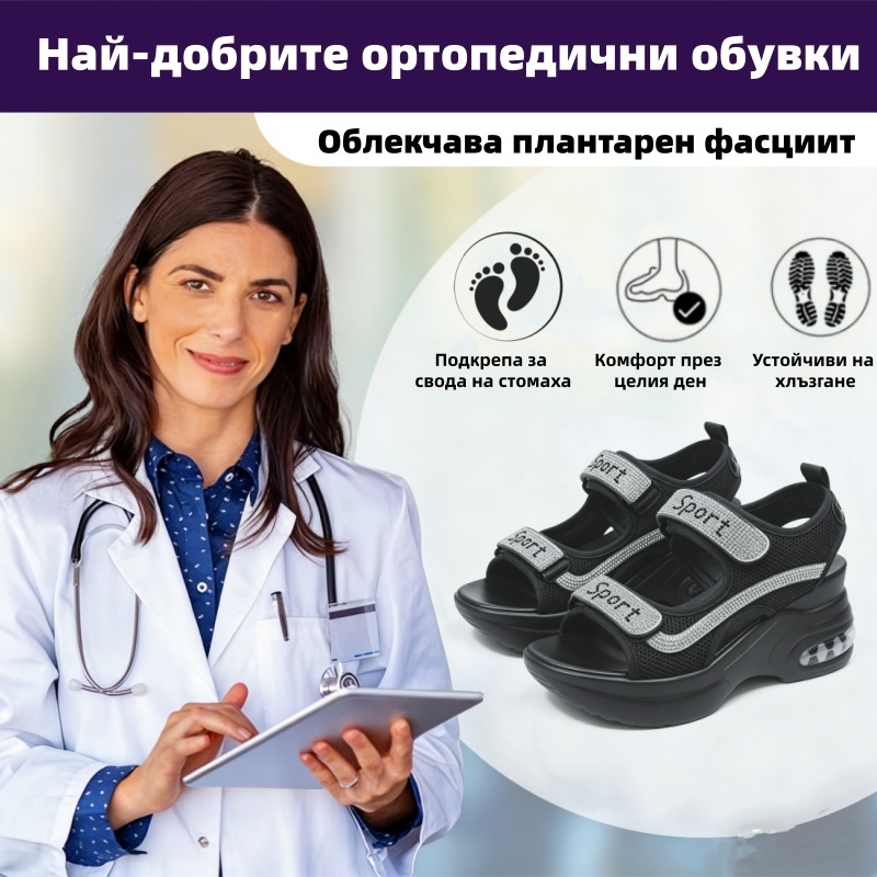 【⏰60% отстъпка днес - Не пропускайте!】2026 Нови удобни сандали✅ Дизайн с широки пръсти + регулиране с велкро + здрава неплъзгаща се подметка + 🔴Многоточкова опора за свода
