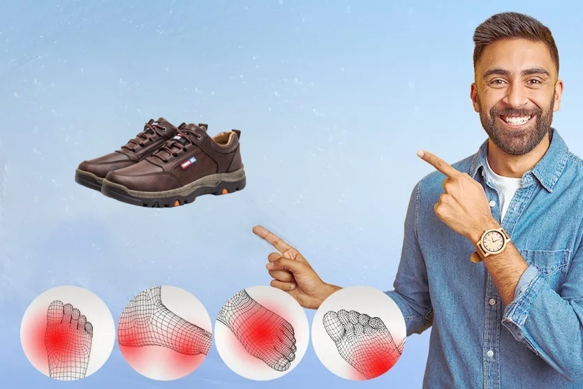 (🔥60% отстъпка днес - не пропускайте🔥) 👞Ергономични - удобни ортопедични кожени обувки ✅(поддържане на свода, по-удобни)