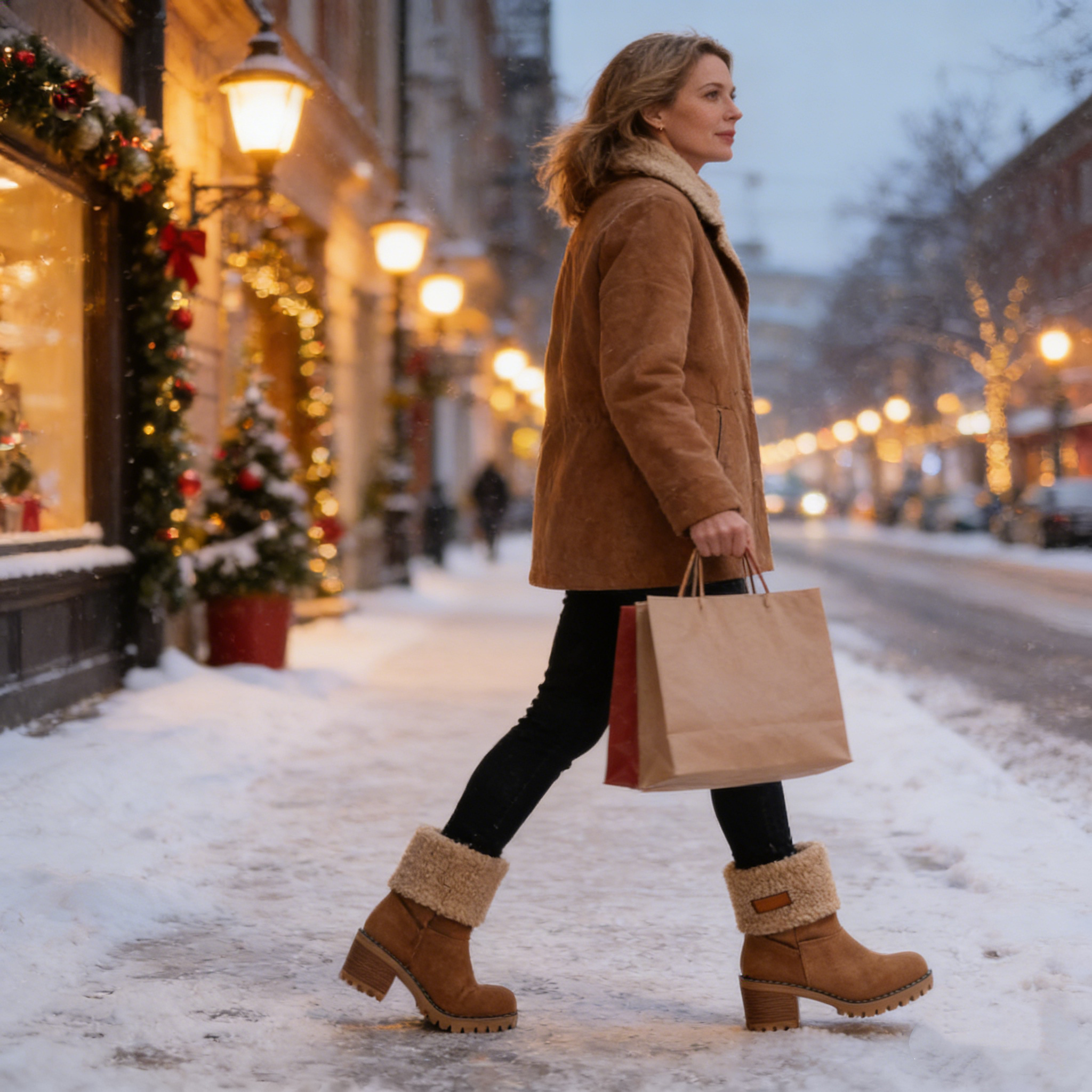 🎁[ДНЕС 60% ОТСТЪПКА – НЕ ПРОПУСКАЙТЕ] Ергономично проектирани, топли зимни ботуши – първокласна кожа + зимна поларена подплата 👞