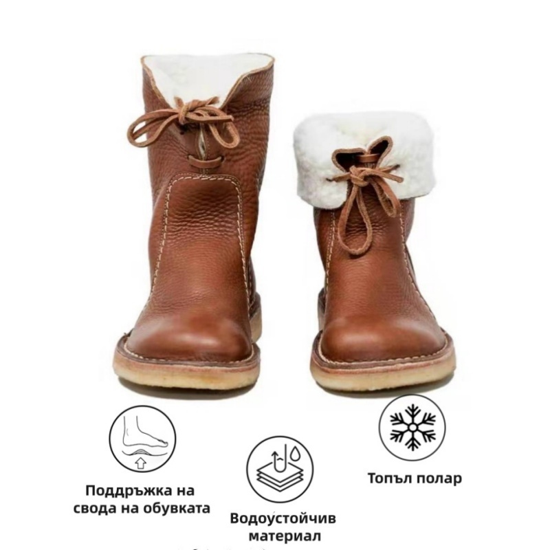 (🔥60% отстъпка днес - не пропускайте тази възможност) ⏰Ергономични - Меки и удобни винтидж ботуши от овча кожа (опора за свода - улеснява ходенето)