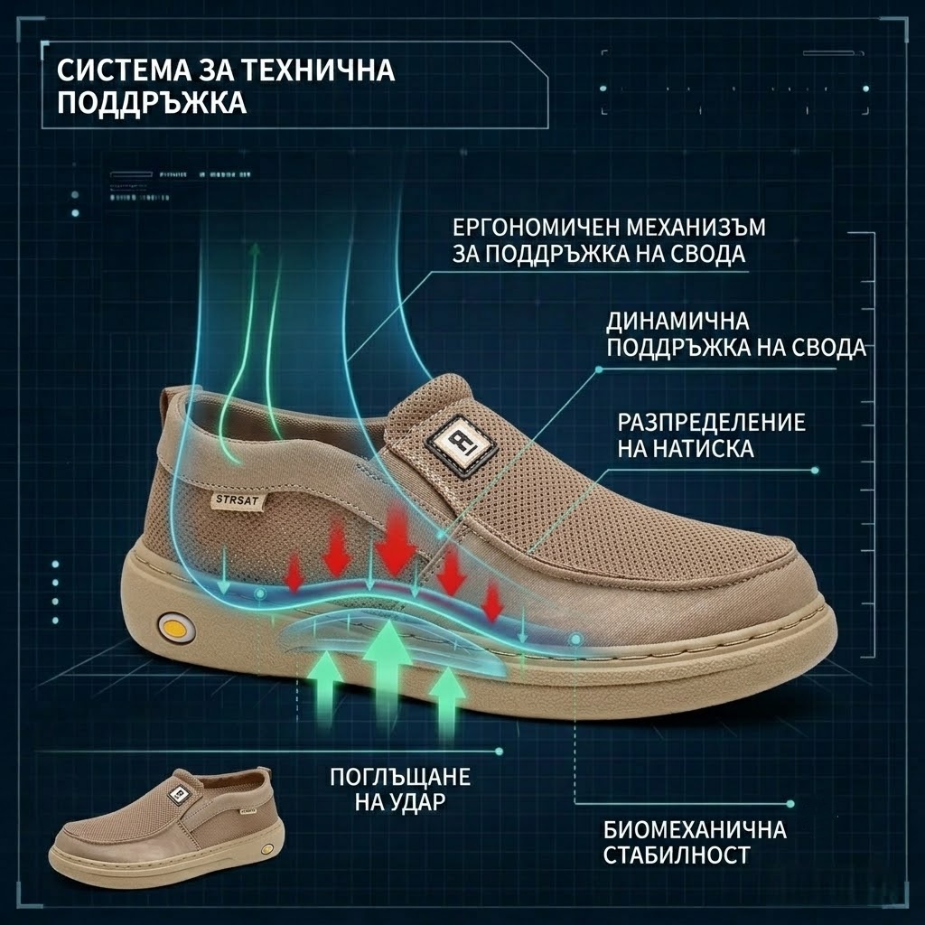 🎁 Специална оферта: 60% отстъпка 🎁 Мъжки ортопедични обувки за ходене PANCALLS® — Дишащ мрежест дизайн 👟 Водоустойчиви и устойчиви на хлъзгане ✅ Опора на свода — Удобно ходене.