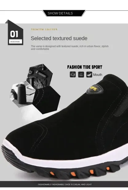 [🎉Разпродажба с ограничено време - 60% отстъпка, не я пропускайте] Меки и удобни немски мъжки велурени ортопедични обувки 👞Комфортно ходене и облекчаване на болката✅