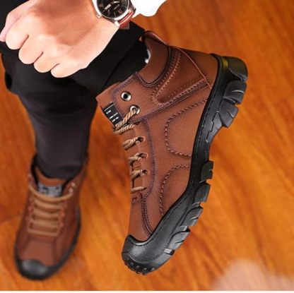 (🔥60% отстъпка днес - не пропускайте тази възможност)⏰ - Меки и удобни топли ботуши от винтидж кожа✅ (подпора на свода - задължителни за зимна топлина)