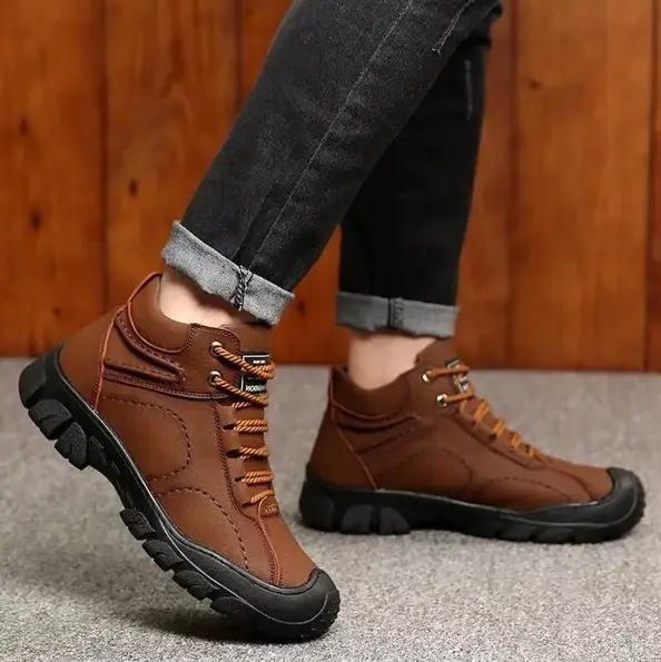 (🔥60% отстъпка днес - не пропускайте тази възможност)⏰ - Меки и удобни топли ботуши от винтидж кожа✅ (подпора на свода - задължителни за зимна топлина)