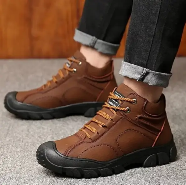 (🔥60% отстъпка днес - не пропускайте тази възможност)⏰ - Меки и удобни топли ботуши от винтидж кожа✅ (подпора на свода - задължителни за зимна топлина)