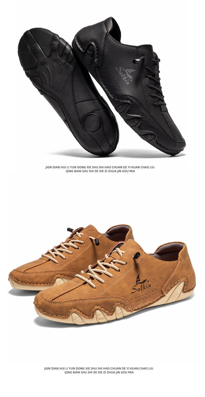 [🔥Ограничено време с 60% отстъпка, не го пропускайте🔥] 👞Ергономичен дизайн - меки и удобни италиански кожени обувки✅По-комфортни