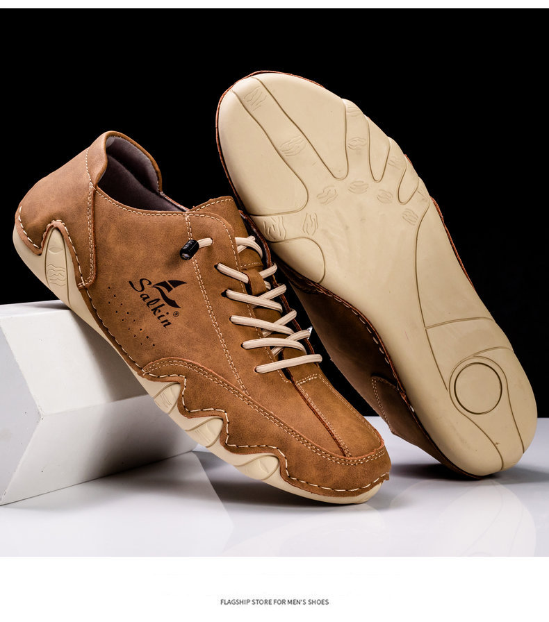 [🔥Ограничено време с 60% отстъпка, не го пропускайте🔥] 👞Ергономичен дизайн - меки и удобни италиански кожени обувки✅По-комфортни