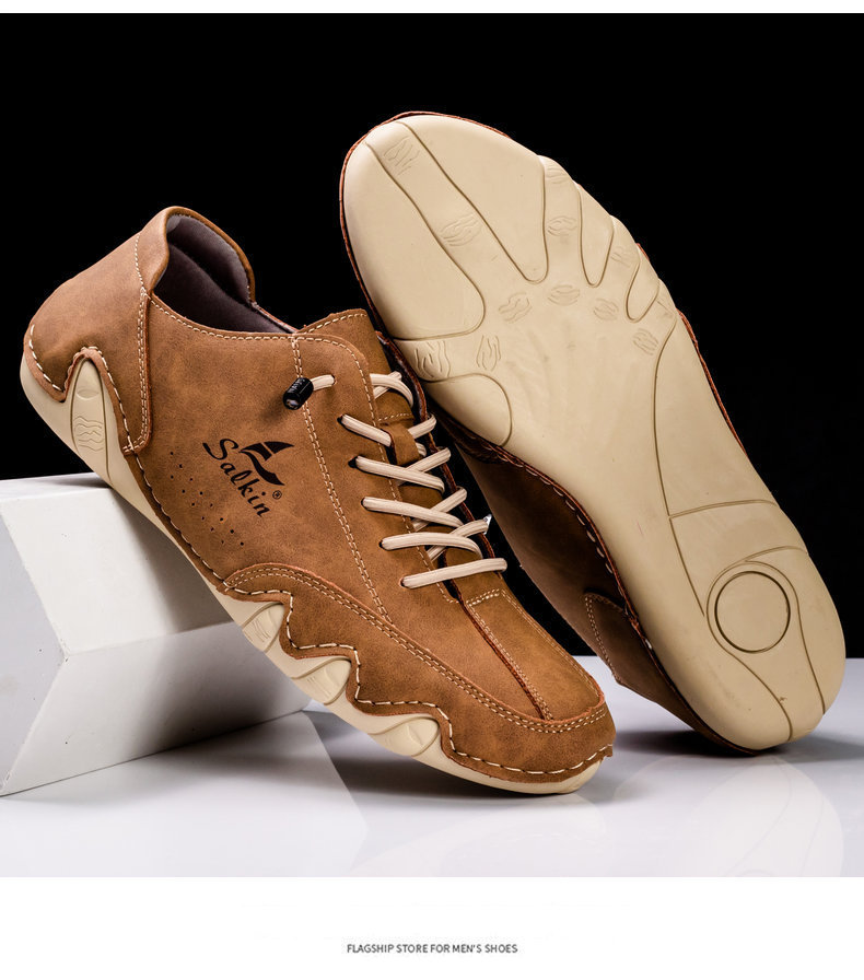 [🔥Ограничено време с 60% отстъпка, не го пропускайте🔥] 👞Ергономичен дизайн - меки и удобни италиански кожени обувки✅По-комфортни