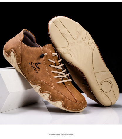 [🔥Ограничено време с 60% отстъпка, не го пропускайте🔥] 👞Ергономичен дизайн - меки и удобни италиански кожени обувки✅По-комфортни