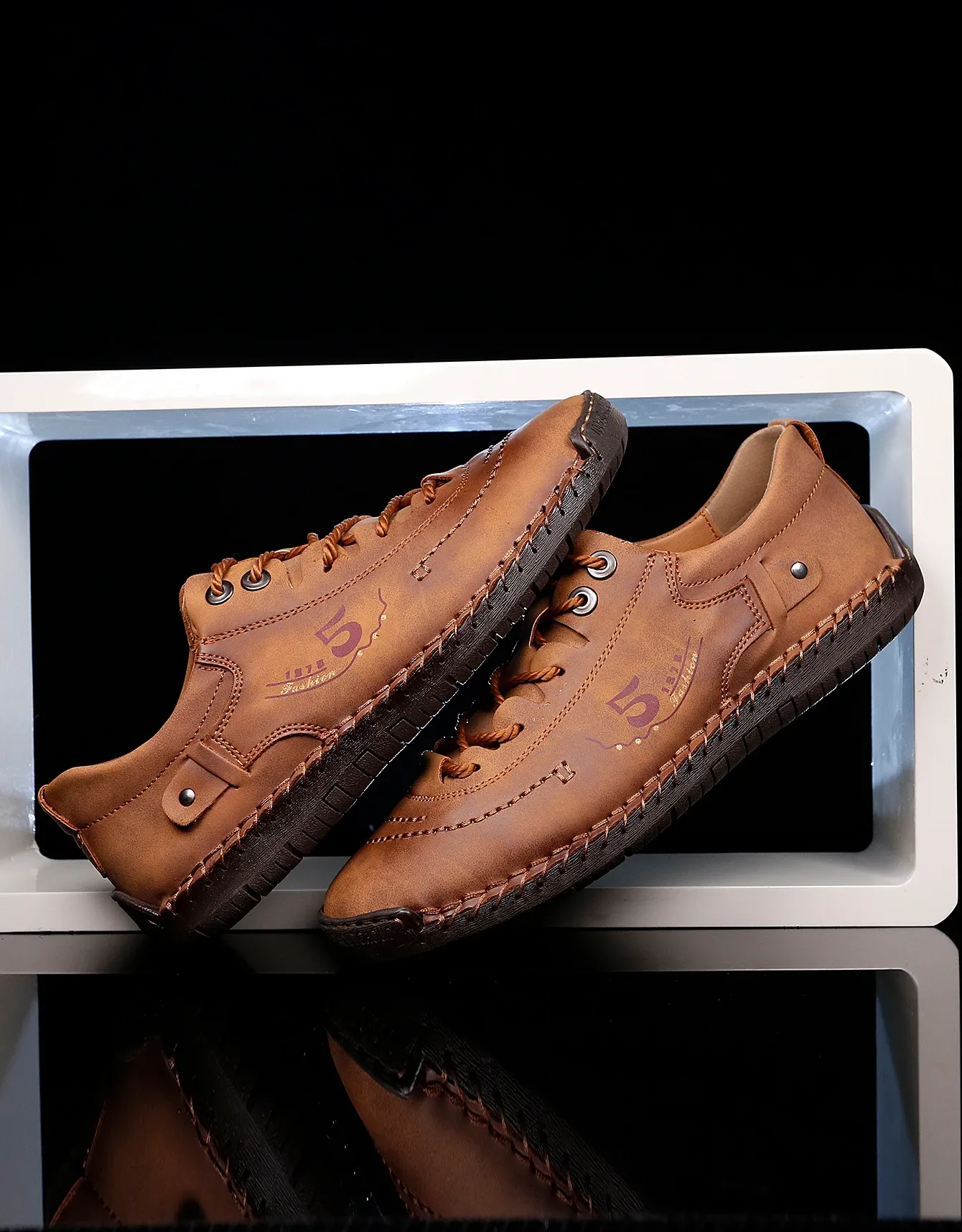 Здрави и удобни кожени обувки (опора за арка, без болки в краката)