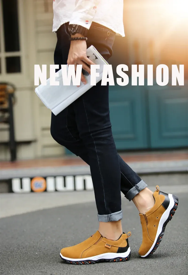 [🎉Разпродажба с ограничено време - 60% отстъпка, не я пропускайте] Меки и удобни немски мъжки велурени ортопедични обувки 👞Комфортно ходене и облекчаване на болката✅