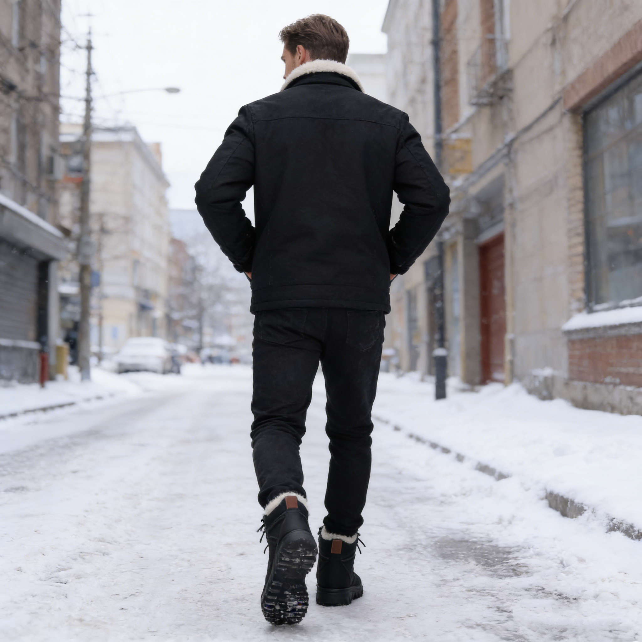 (🔥60% отстъпка днес - не пропускайте тази възможност)⏰Ергономични -  - Меки и удобни топли ботуши от винтидж кожа✅ (подпора на свода - задължителни за зимна топлина)