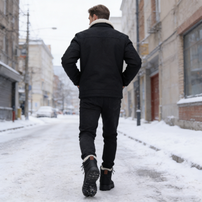 (🔥60% отстъпка днес - не пропускайте тази възможност)⏰Ергономични -  - Меки и удобни топли ботуши от винтидж кожа✅ (подпора на свода - задължителни за зимна топлина)