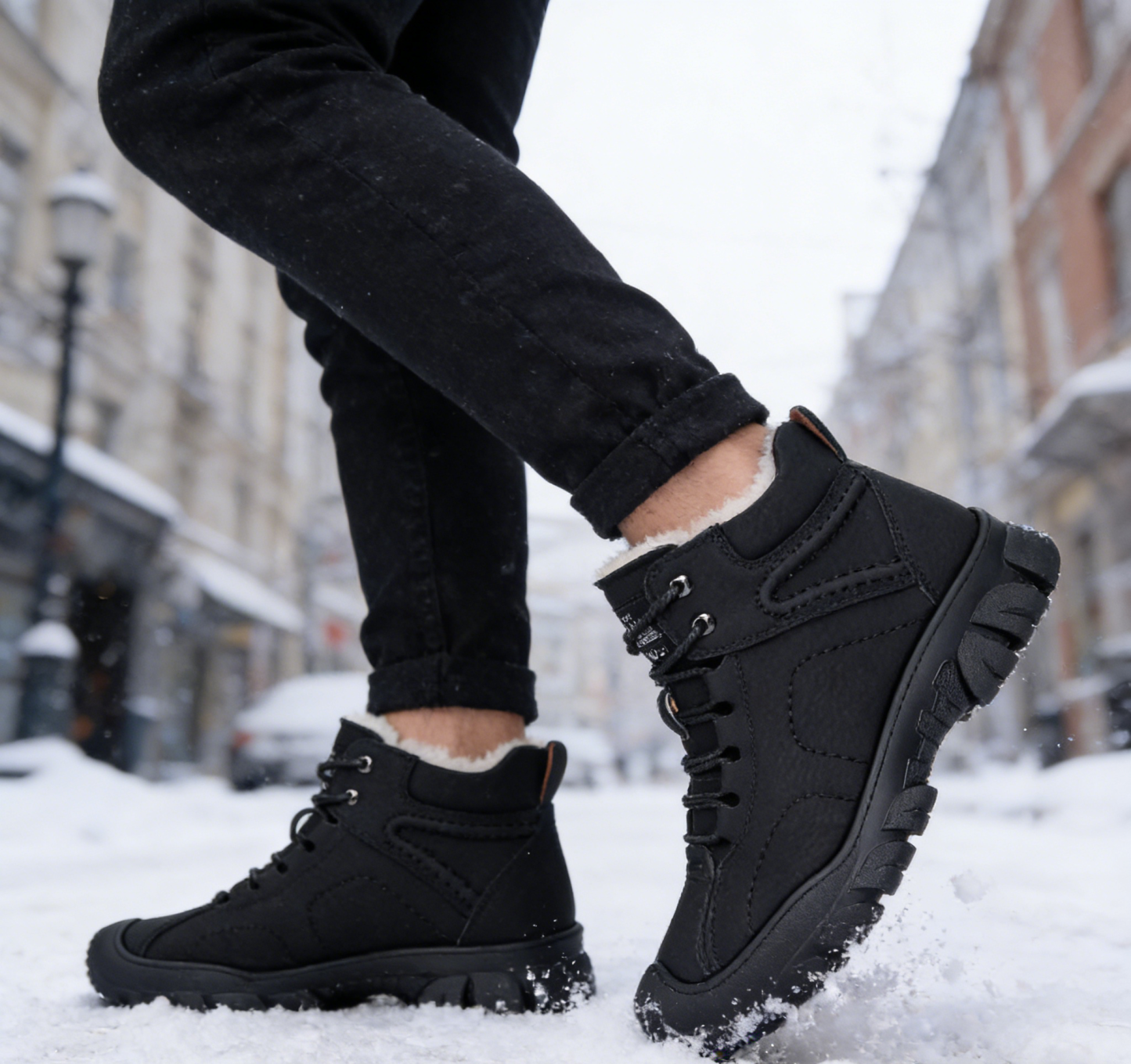 (🔥60% отстъпка днес - не пропускайте тази възможност)⏰Ергономични -  - Меки и удобни топли ботуши от винтидж кожа✅ (подпора на свода - задължителни за зимна топлина)