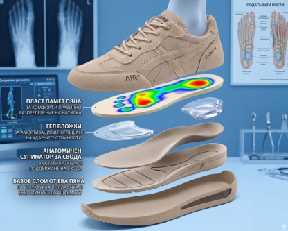 (🔥60% отстъпка днес - не пропускайте!)🎁 Мъжки ортопедични обувки за ходене PANCALLS® ✅ Кажете сбогом на болката в краката и се насладете на комфорт през целия ден!