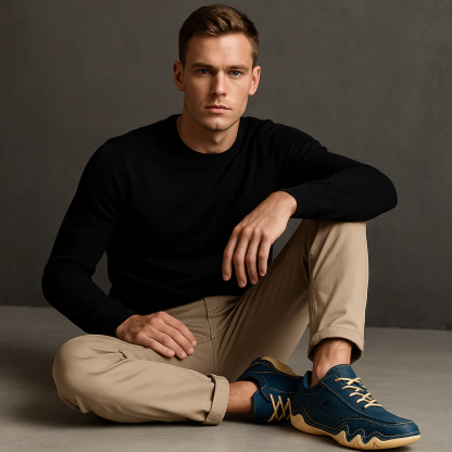 [🔥Ограничено време с 60% отстъпка, не го пропускайте🔥] 👞Ергономичен дизайн - меки и удобни италиански кожени обувки✅По-комфортни