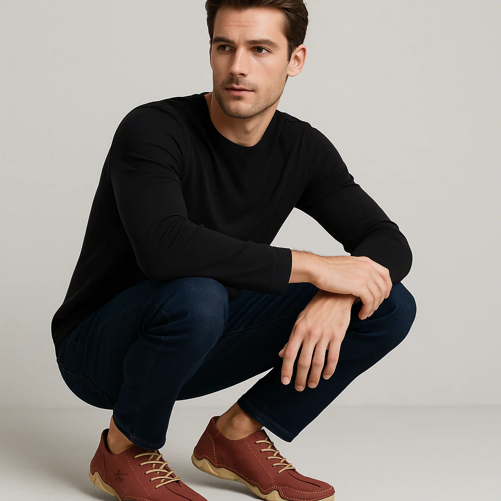 [🔥Ограничено време с 60% отстъпка, не го пропускайте🔥] 👞Ергономичен дизайн - меки и удобни италиански кожени обувки✅По-комфортни