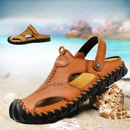 (🔥60% отстъпка днес - не го пропускайте) ⏰ Ергономичност --- Меки и удобни сандали от телешка кожа (поддръжката на свода улеснява ходенето)