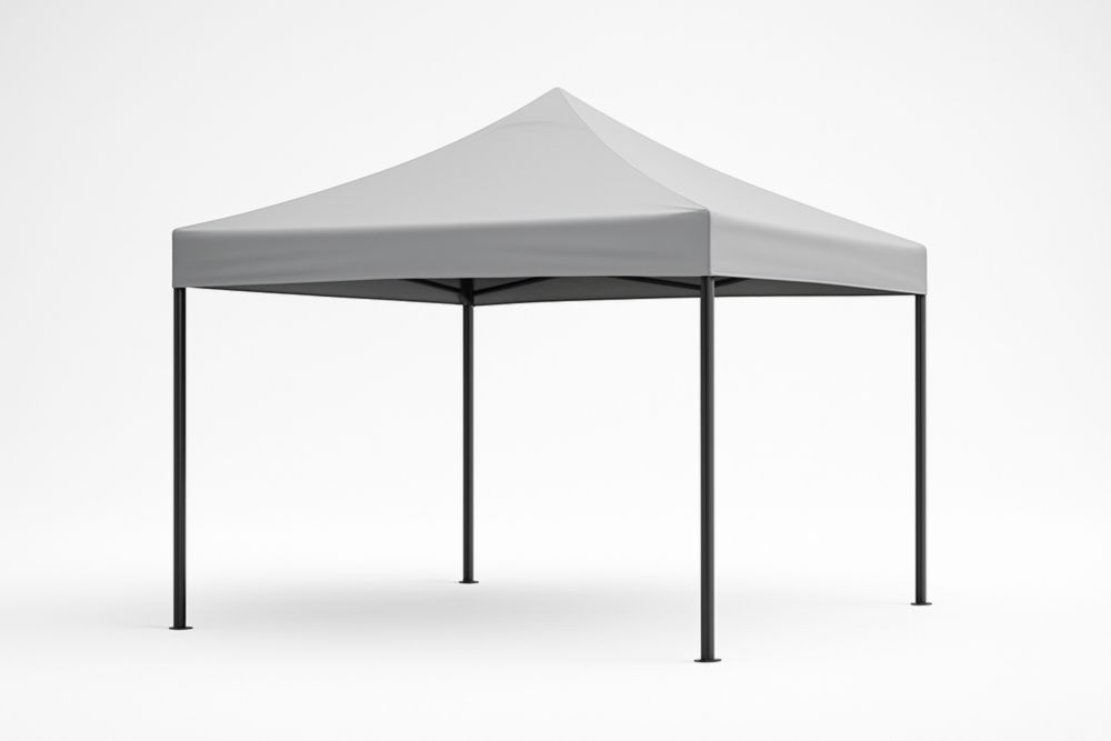 Tenda in Acciaio e Poliestere Grigio