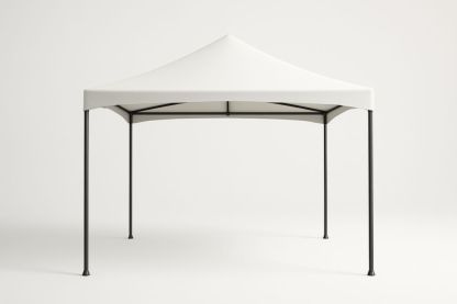 Tenda Bianco Tessuto Poliestere Telaio Acciaio